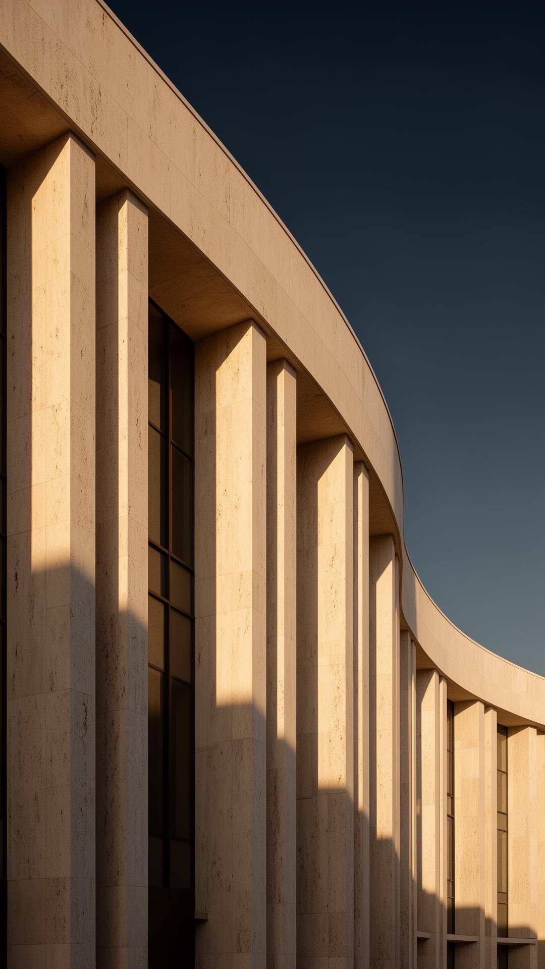 Edificio institucional contemporáneo con luz natural, evocando estabilidad a largo plazo
